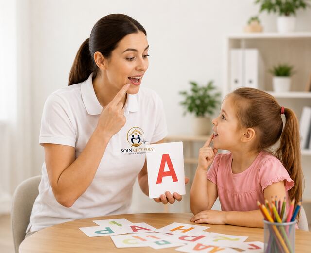تقويم النطق واللغة في المنزل